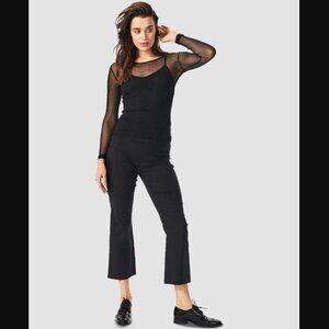 NEW BITTE KAI RAND 1981 SZ M 12368 Magic Stretch Pants Crop Flare in Black